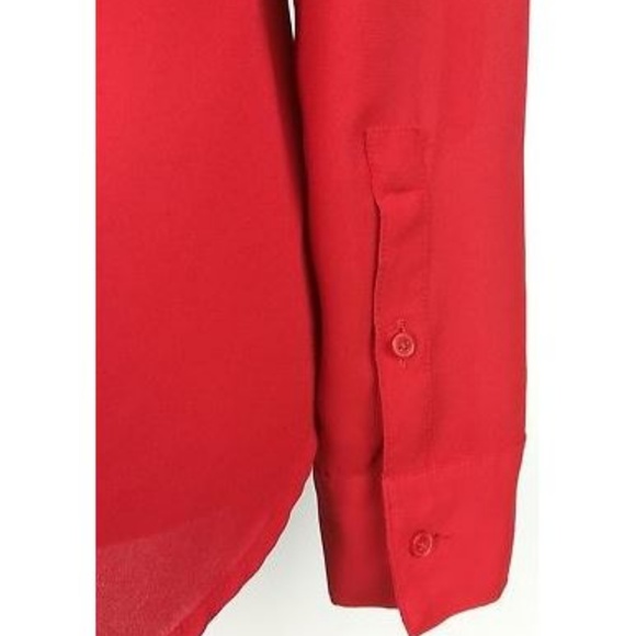 * Express women's xs button down red long sleeve - Picture 6 of 8